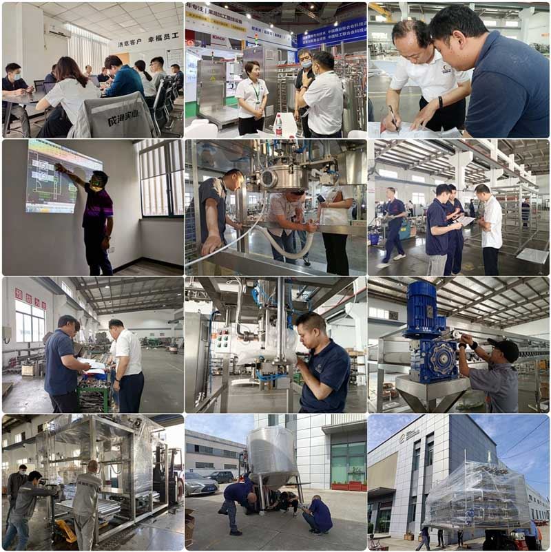 Aseptic bag filling machine service team